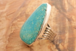Genuine Bird's Eye Kingman Turquoise Sterling Silver Ring